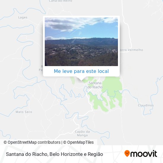 Santana do Riacho mapa