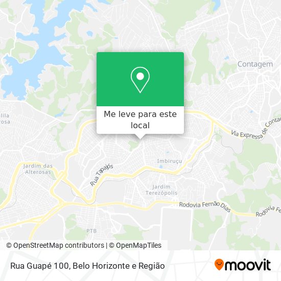Rua Guapé 100 mapa