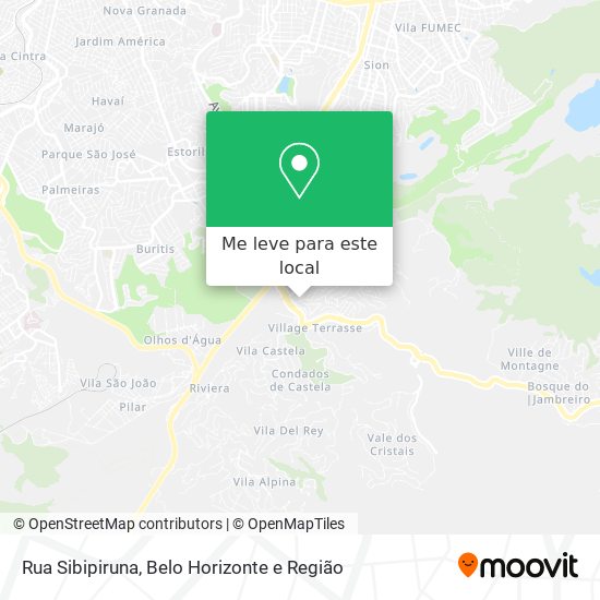 Rua Sibipiruna mapa