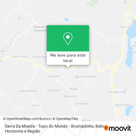 Serra Da Moeda - Topo do Mundo - Brumadinho mapa