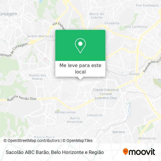 Sacolão ABC Barão mapa