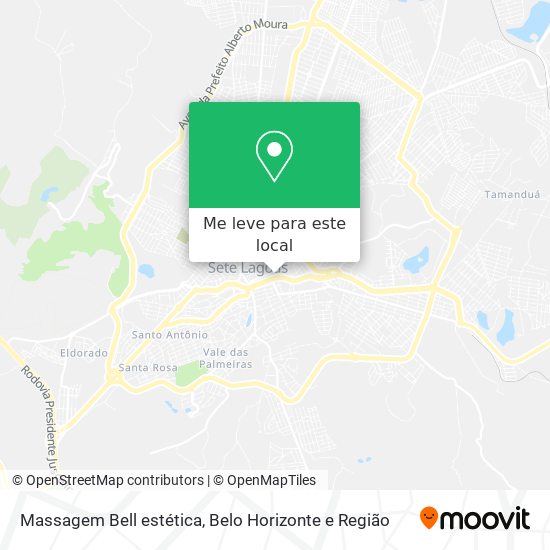 Massagem Bell estética mapa