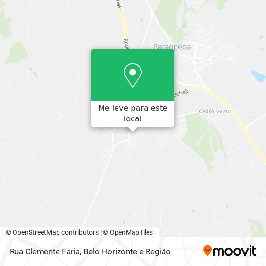 Rua Clemente Faria mapa