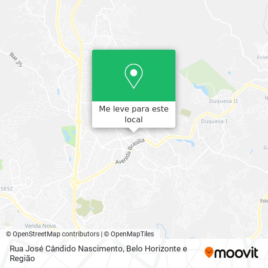 Rua José Cândido Nascimento mapa