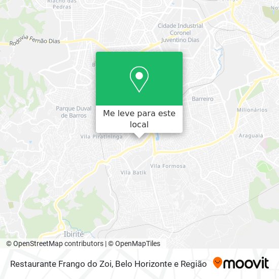 Restaurante Frango do Zoi mapa