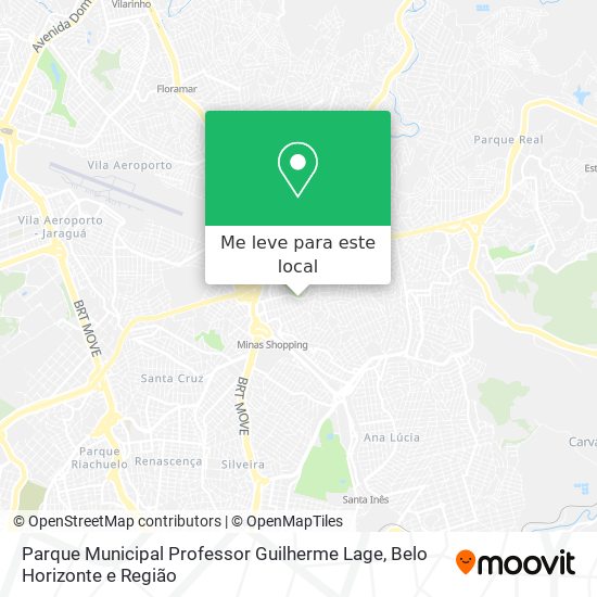 Parque Municipal Professor Guilherme Lage mapa