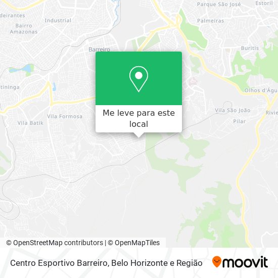 Centro Esportivo Barreiro mapa