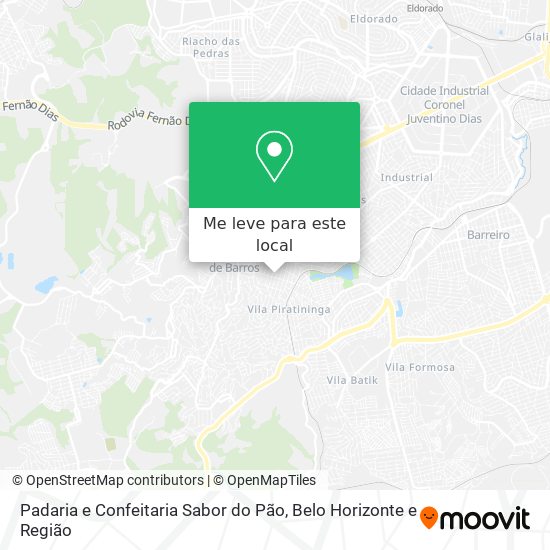 Padaria e Confeitaria Sabor do Pão mapa
