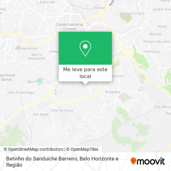Betinho do Sanduiche Barreiro mapa