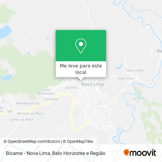 Bicame - Nova Lima mapa