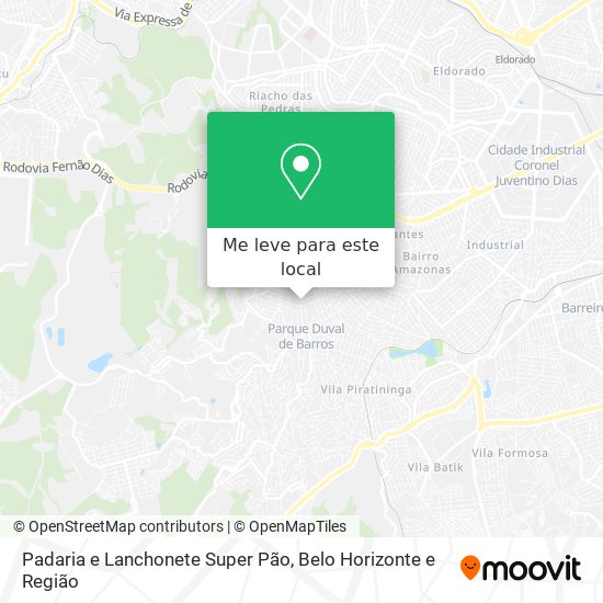 Padaria e Lanchonete Super Pão mapa