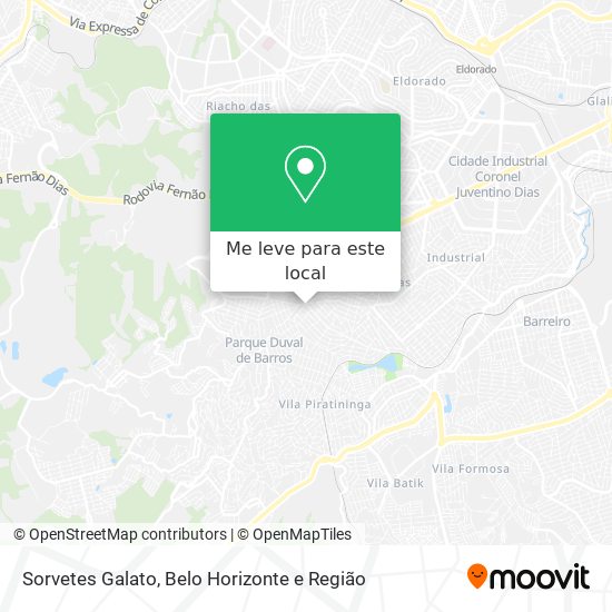 Sorvetes Galato mapa