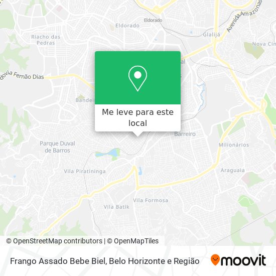 Frango Assado Bebe Biel mapa