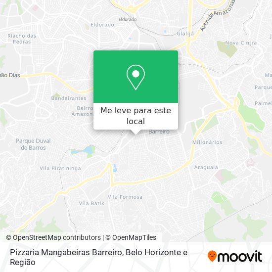 Pizzaria Mangabeiras Barreiro mapa