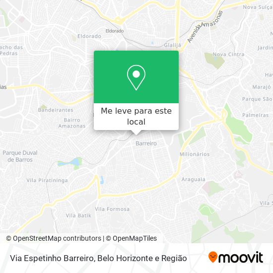 Via Espetinho Barreiro mapa