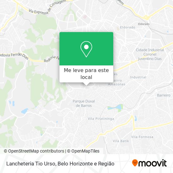 Lancheteria Tio Urso mapa