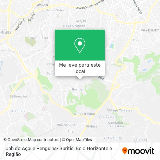 Jah do Açaí e Penguins- Buritis mapa