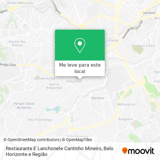 Restaurante E Lanchonete Cantinho Mineiro mapa
