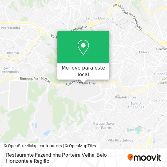 Restaurante Fazendinha Porteira Velha mapa