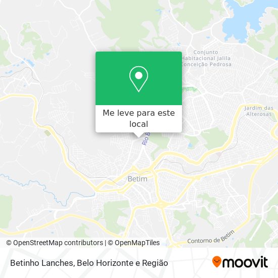 Betinho Lanches mapa