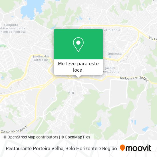 Restaurante Porteira Velha mapa
