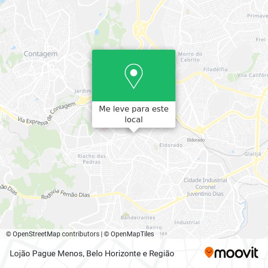 Lojão Pague Menos mapa