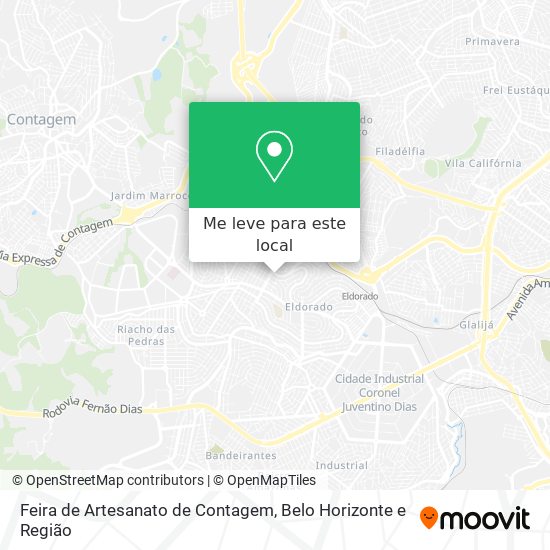 Feira de Artesanato de Contagem mapa