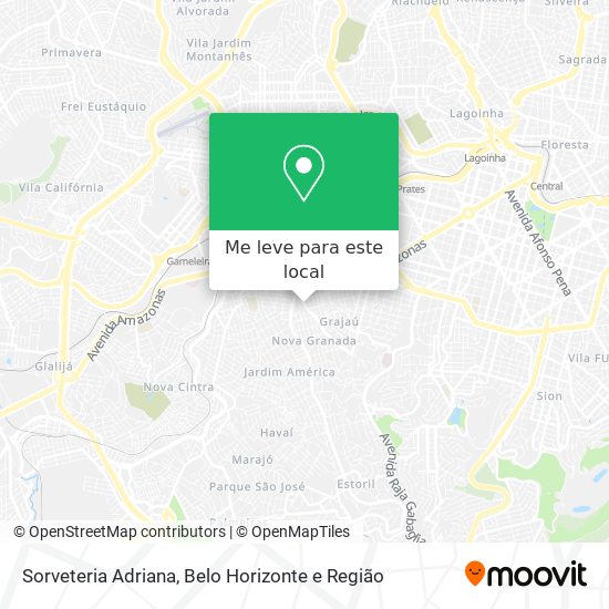 Sorveteria Adriana mapa