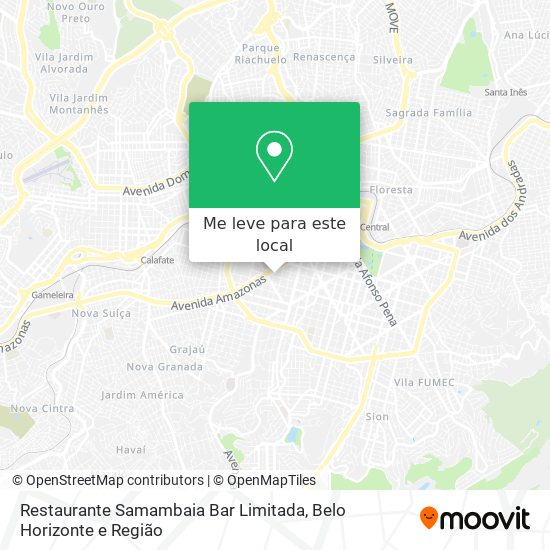 Restaurante Samambaia Bar Limitada mapa