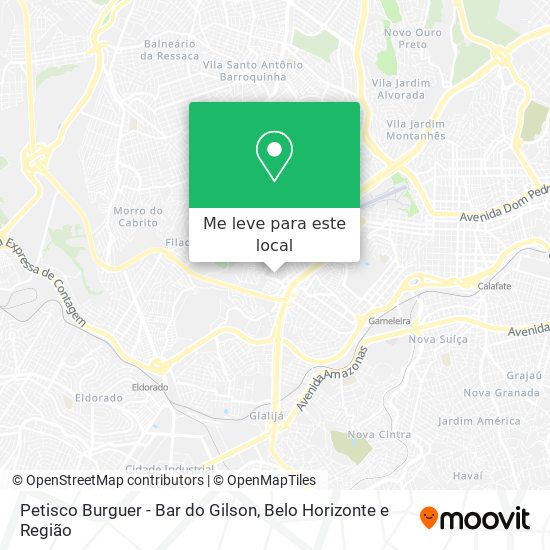 Petisco Burguer - Bar do Gilson mapa