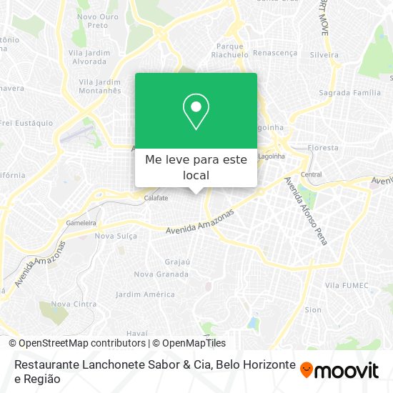 Restaurante Lanchonete Sabor & Cia mapa