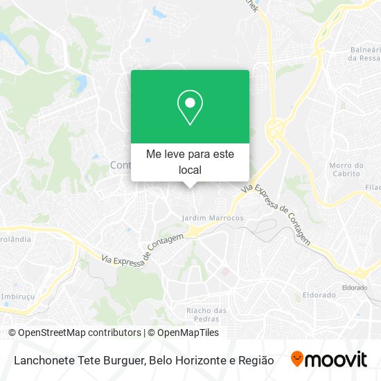 Lanchonete Tete Burguer mapa