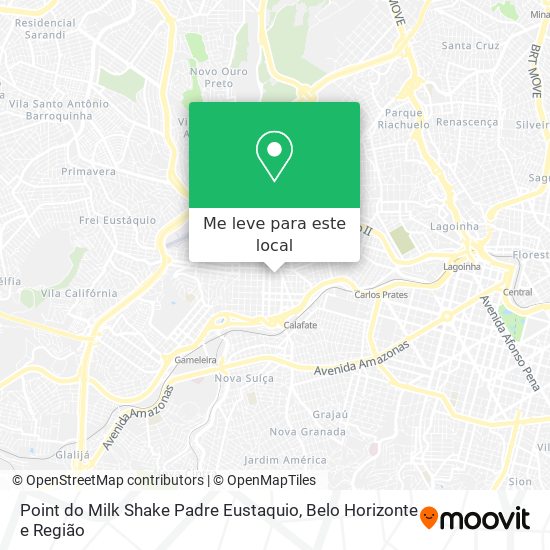 Point do Milk Shake Padre Eustaquio mapa