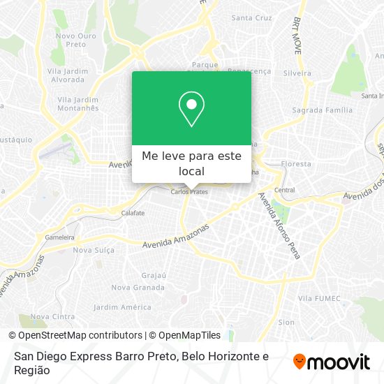 San Diego Express Barro Preto mapa