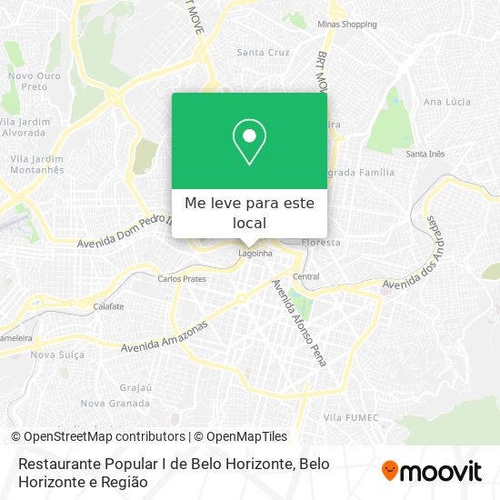 Restaurante Popular I de Belo Horizonte mapa