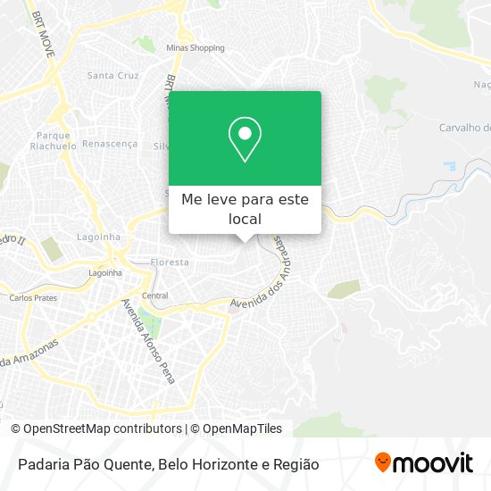 Padaria Pão Quente mapa
