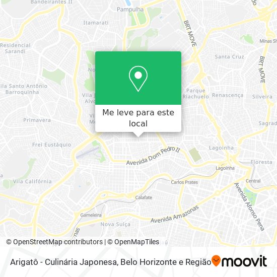 Arigatô - Culinária Japonesa mapa