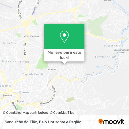 Sanduiche do Tião mapa