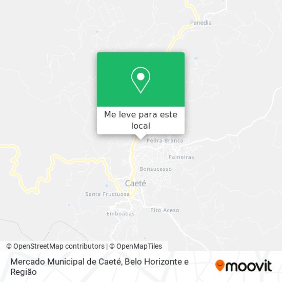 Mercado Municipal de Caeté mapa