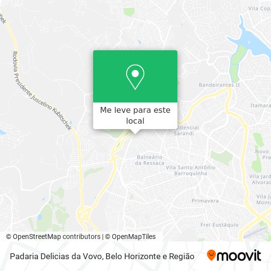 Padaria Delicias da Vovo mapa