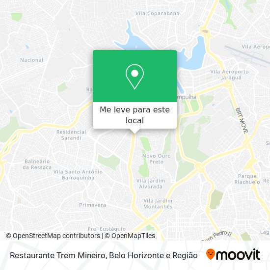 Restaurante Trem Mineiro mapa