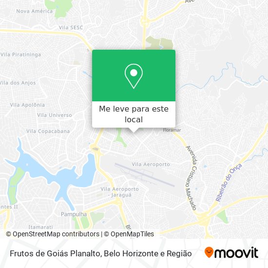 Frutos de Goiás Planalto mapa