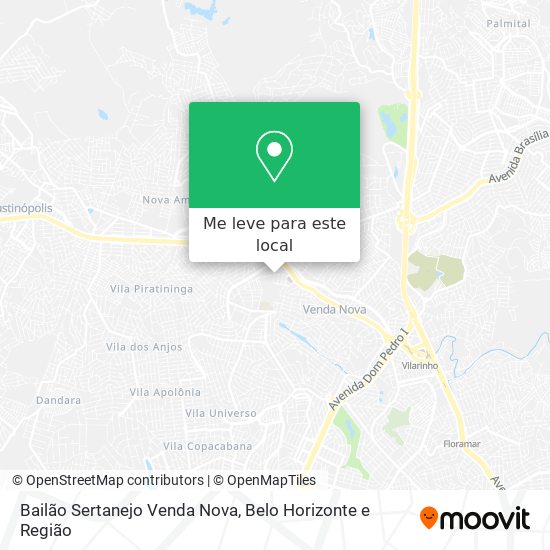 Bailão Sertanejo Venda Nova mapa