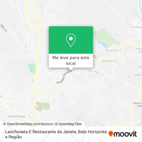 Lanchonete E Restaurante da Janete mapa