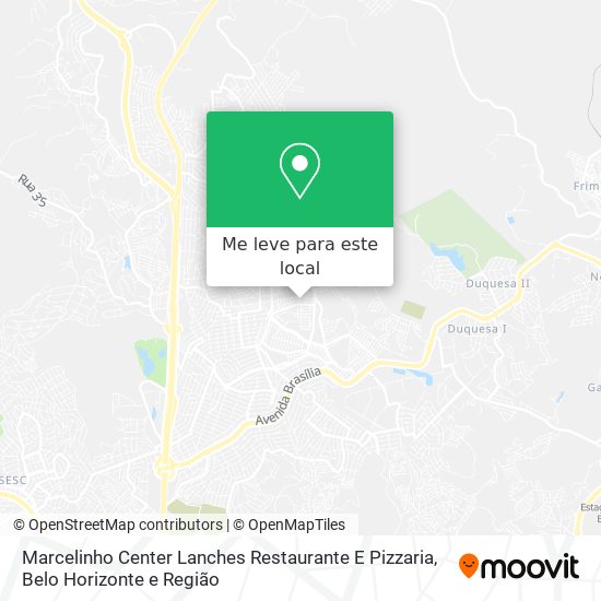 Marcelinho Center Lanches Restaurante E Pizzaria mapa
