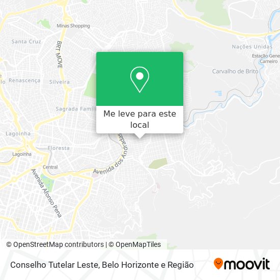 Conselho Tutelar Leste mapa