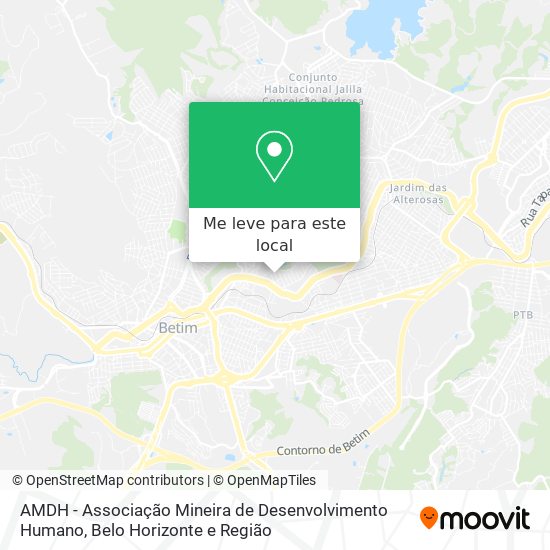 AMDH - Associação Mineira de Desenvolvimento Humano mapa