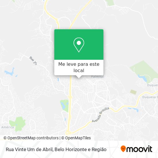 Rua Vinte Um de Abril mapa