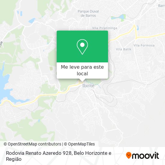 Rodovia Renato Azeredo 928 mapa