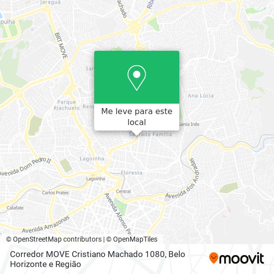 Corredor MOVE Cristiano Machado 1080 mapa